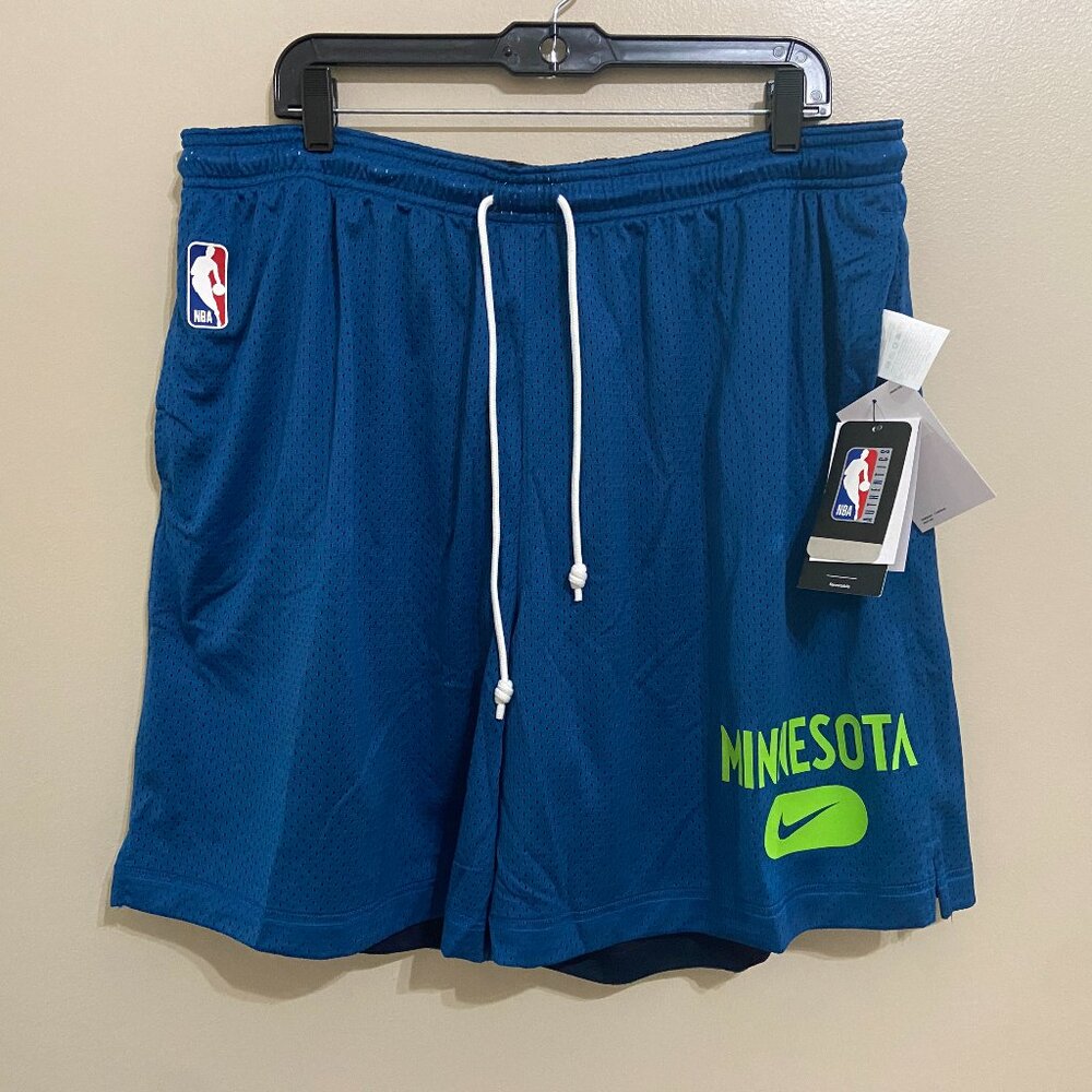 Nike Minnesota Timberwolves NBA Team Issue PE Reversible Practice Shorts Men 2XL